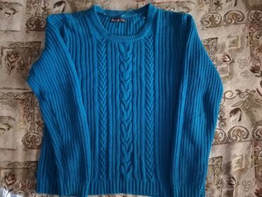 Пуловеры: Пуловер, цвет - Голубой, 2XL (EU 44)