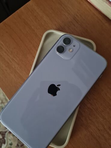 скупка компьютеры: IPhone 11, Колдонулган, 128 ГБ, Deep Purple, Заряддоочу түзүлүш, Коргоочу айнек, Каптама, 86 %