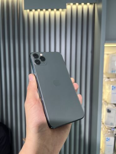 Apple iPhone: IPhone 11 Pro Max, Б/у, 256 ГБ, Зеленый, Защитное стекло, В рассрочку, 100 %