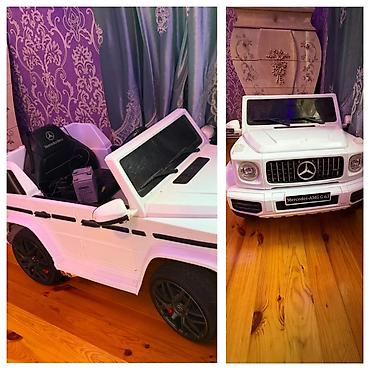 uşaqlar ucun lovhə: Uşaq üçün elektrikli avtomobil – Mercedes‑AMG G 63 (ağ rəng) — 1