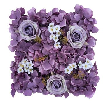 Süni güllər: Dekorativ süni gül paneli – kvadrat modul - Dizayn: sıx çiçək — 4