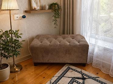 Pufiklər: Puf-çamadansayağı oturacaq/çarpayı altı sandıq - Material: yumşaq — 1