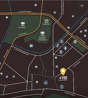 квартира бишкек 2 комнаты: 2 комнаты, 54 м², Орто-Сай с. Элитка, 4 этаж, ПСО (под самоотделку) — 2