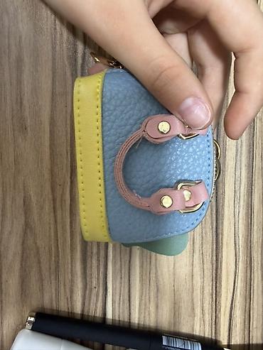 bijuteriya instagram: Rəngarəng mini aksessuar/kiçik çanta–açarliq - Material: teksturalı — 5