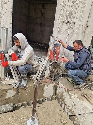Beton işləri: Beton və dəmir-beton konstruksiyalarda almaz qurğu ilə dəlik açma — 2