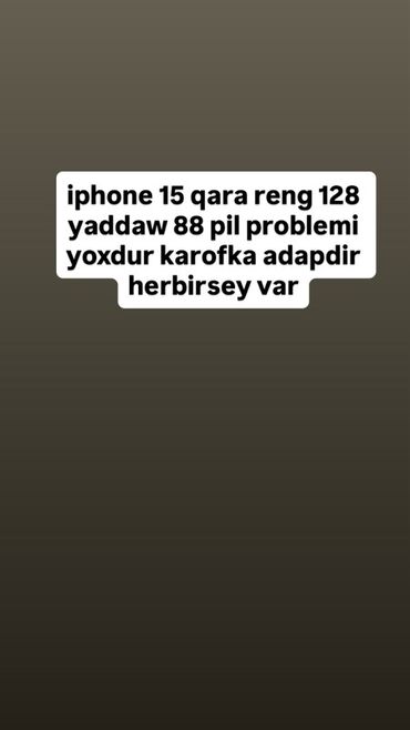 IPhone 15, 128 GB, Qara