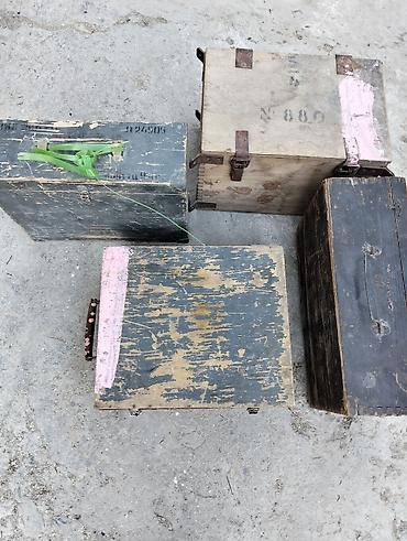 qedimi sandiqlar: Taxta sandıq/qutu dəsti - Material: qalın taxtadan hazırlanmış, bərk — 5