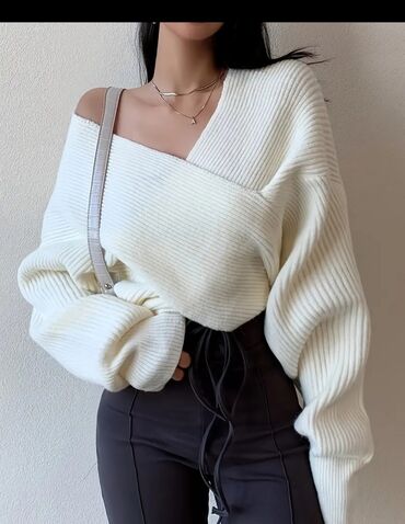 qadın jaketləri: Sviter, Zara, One size, rəng - Ağ