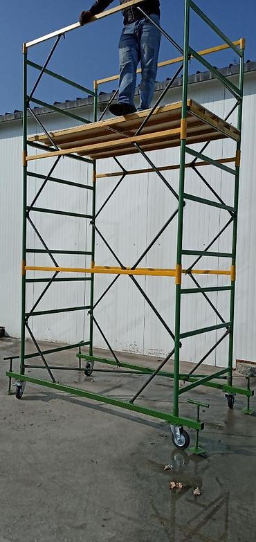 Строительные леса, стойки: Вышки передвижные Российские ЕвропейскиеЛеса до 20 метров на колёсах — 6