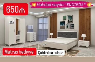 taxt sfaner: İkinəfərlik çarpayı, 2 tumba, Dolab, Termo, Yeni
