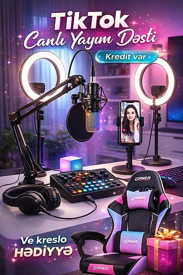 klaviatura notebook: TikTok Canlı Yayım Dəsti Peşəkar səviyyədə canlı yayım və kontent — 1