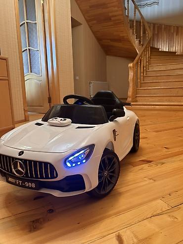 uşaq geyimləri brend: Uşaq elektrik avtomobili – Mercedes üslubunda, ağ rəng - Güclü — 3