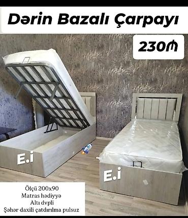 2 li kravat: Yeni, Təknəfərlik çarpayı, Bazalı, Matras ilə, Siyirməsiz — 1