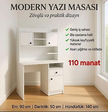 ucuz mebelər: Yazı masası Yep yeni 110 azn rəng seçimi var çatdırılma var endirimli — 1