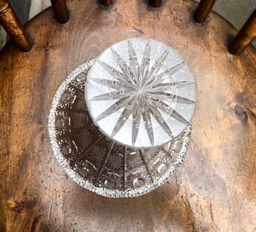 Vazalar: 280-390 AVRO DƏYƏRİ VINTAGE Çexoslovakiya 20 əsr xrustal əntiq əşya — 9