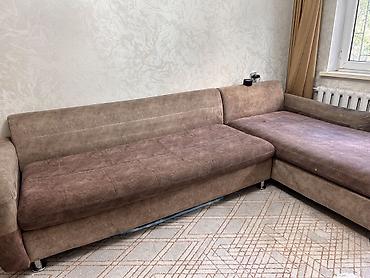 Угловой диван, C подушками, Трехместный at lalafo.kg Угловой диван, C подушками, Трехместный