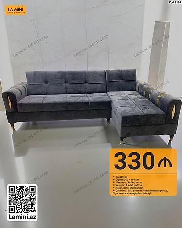 Ev və bağ: Künc divan – La Mini - Ölçülər: 260 × 160 sm - Mexanizm: açılan — 1
