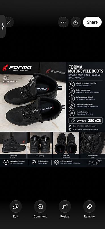 Moto botlar: Forma Motorcycle Boots – motosiklet üçün təhlükəsiz və rahat ayaqqabı — 1
