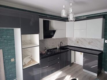 Sifarişlə mətbəx mebeli: Sifarişlə mətbəx dəsti, Özü çəkən petlələr, MDF, Kredit yoxdur, Pulsuz çatdırılma — 8