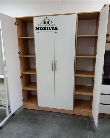 Sifarişlə dolablar: Düz dolab, Qonaq otağı üçün, Dəhliz üçün, Yataq otağı üçün, Qarderob, Açılan, Korpuslu, 4 qapılı — 8