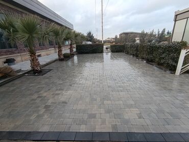 Tamet: Tamet döşəmə xidməti – dekorativ beton/daş təməli ilə həyət və giriş — 26