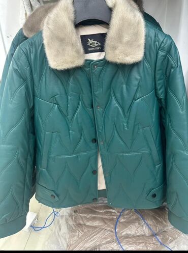 button куртка двухсторонняя: Куртка утеплённая ворот натуральная норка - Цвет: глубоко‑зелёный. -