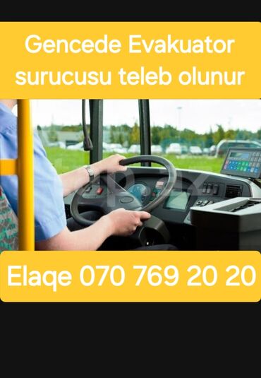 Əməkdaş axtarışı (vakansiyalar): 30 yasdan yuxari Aileli surucu tecrubeli evakuator surucusu teleb