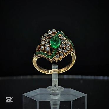 Aksesuarlar: Üzük, Sarı qızıl, Zümrüd — 2
