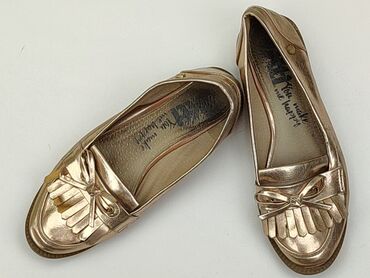 białe sandały płaskie skórzane: Ballet shoes foot-size-38, condition - Good