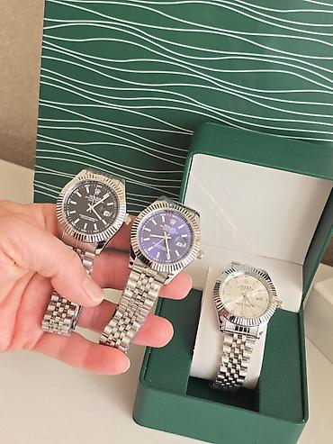 brend saatlar ucuz qiymete: Yeni, Qol saatı, Rolex, rəng - Gümüşü — 4