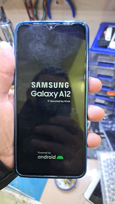 samsung galaxy a20 ekran: Samsung Galaxy A12, 32 GB, rəng - Göy, Barmaq izi, Face ID