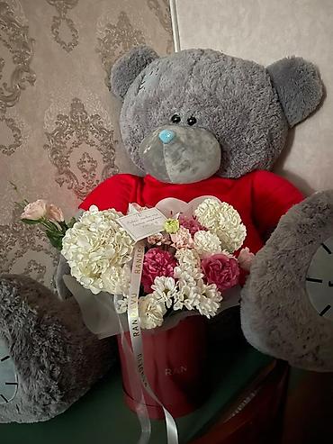 козу гирил: Большой плюшевый мишка Teddy в красной футболке с сердцем и надписью — 2