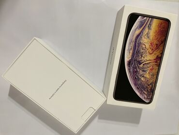 Apple iPhone: IPhone Xs Max, Б/у, 256 ГБ, Золотой, Защитное стекло, Чехол, Коробка, 80 %