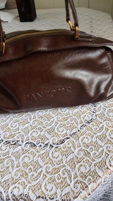 Çantalar: PANTOOR qadın çantası – tünd qəhvəyi rəng. yeni - Material: yumşaq — 5