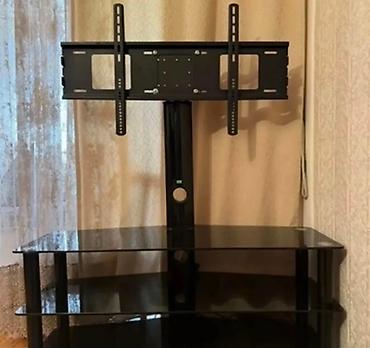 ucuz termolar: TV stendi və divara bərkidilməyən döşəmə tipli TV tutacağı - Qara — 1