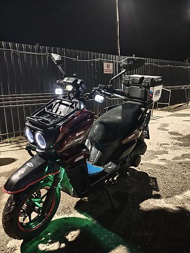 samurai bmw: Скутер/мопед городской класса с тюнингом и туристическим оснащением — 2