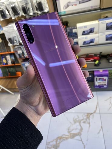 сигнализация с диалоговым кодом: Samsung Galaxy Note, Колдонулган, 256 ГБ, түсү - Кызгылт көк, 1 SIM
