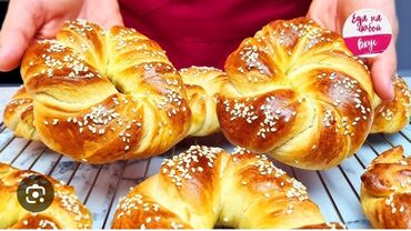 упаковочный пакеты: Сдобные булочки-коврижки с кунжутом - Ручная формовка в виде
