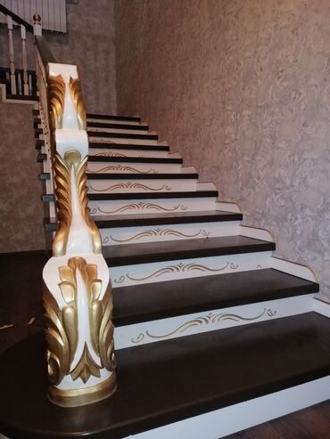 лестницы из бетона: Лестница заказ алабыз шпон, сосна,балясина,ступенька, лебедь, перила