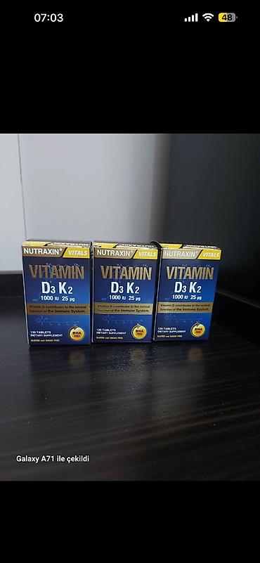 multizan d3: Nutraxin Vitals Vitamin D3 K2 – qida əlavəsi - Tərkib: D3 vitamini — 4