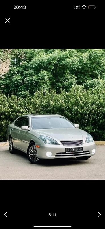 машина алам рассрочкага: Lexus ES: 2005 г., 3.3 л, Автомат, Газ, Седан