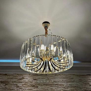 asan sekiller: Çılçıraq, 10 və daha çox lampa, Xrustal — 1