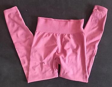 Helanke, biciklistički šortsevi: Ženske sportske helanke – visoki struk, bešavne - Boja: ciklama/roze — 4