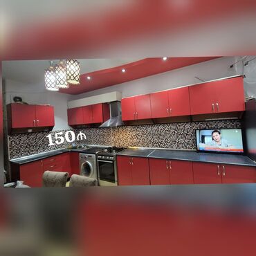 мебель из паллет бишкек: *Mətbəx mebeli 150₼ satılır*‼️ Uzunluğu- 4 m.Moyka da üstündə verilir