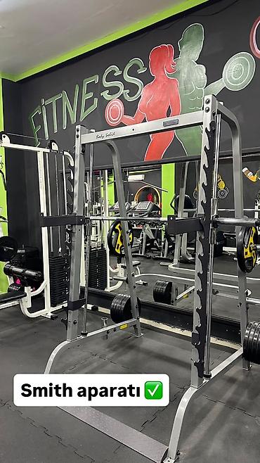 куплю гантели бу: Fitness avadanlıqları komplekti - Smith aparatı – sabit relslər — 3