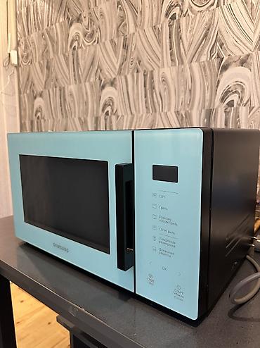 Mikrodalğalı sobalar: Mikrodalğalı soba Samsung, Ayrıca dayanan, Qril ilə, rəng - Mavi, Yeni — 2