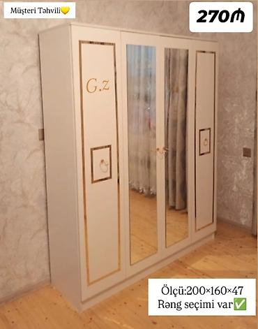 Dolab-asılqanlar: *Dolab 4 qapılı ✨ 270Azn* ✔️İstehsal Rusiya Laminat 18/lik — 1