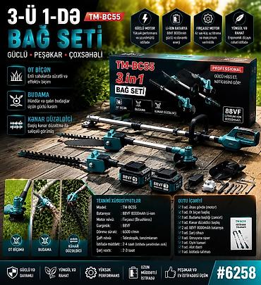 №: 534 Məhsulun adı: Akkumulyatorlu kol kəsən dəsti Tmakota TM-BC55