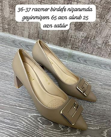 Tuflilər: Tuflilər, Ölçü: 37, rəng - Bej, Yeni — 1