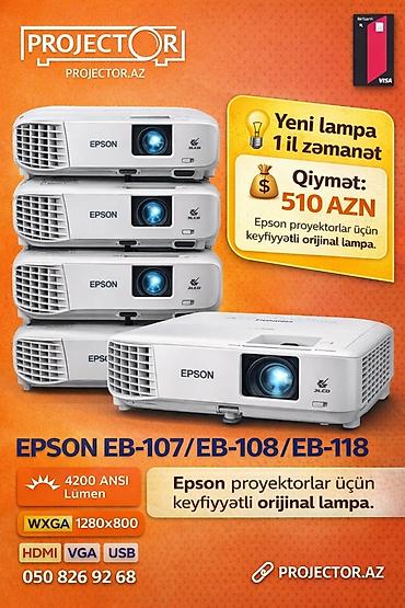 proyektor qiymetleri: İşlənmiş Portativ Proyektor Epson, Ödənişli çatdırılma — 1